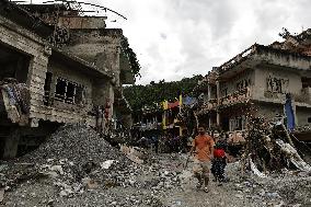Aftermath of flash floods in Nepal