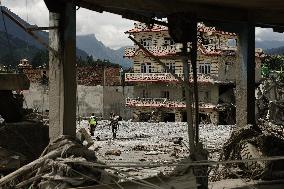 Aftermath of flash floods in Nepal