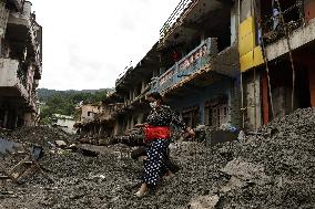 Aftermath of flash floods in Nepal