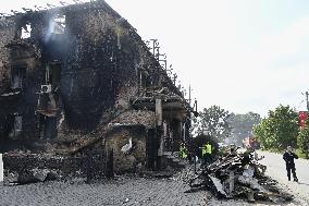 Scene in Ukraine after Russian attacks