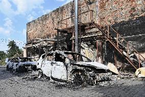 Scene in Ukraine after Russian attacks