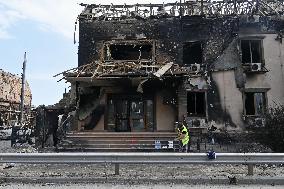 Scene in Ukraine after Russian attacks