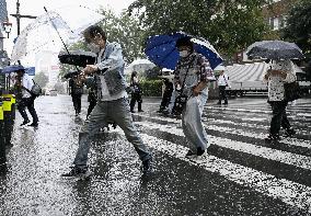 Heavy rain in northeastern Japan