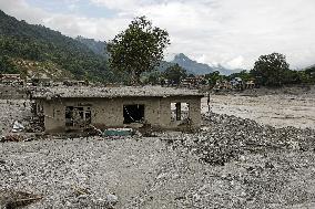 Aftermath of flash floods in Nepal