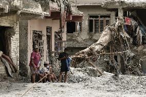 Aftermath of flash floods in Nepal