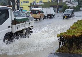 Heavy rain in eastern Japan