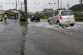 Heavy rain in eastern Japan