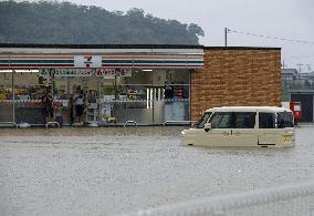 Heavy rain in eastern Japan