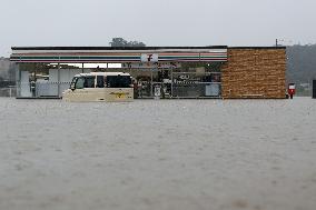 Heavy rain in eastern Japan