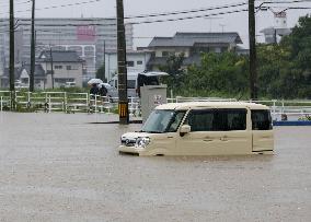 Heavy rain in eastern Japan