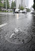 Heavy rain in northeastern Japan