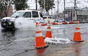 Heavy rain in northeastern Japan