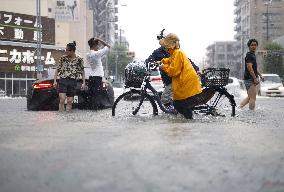 Torrential rain hits central Japan