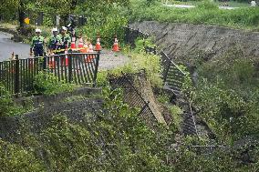 Aftermath of torrential rain in central Japan