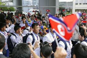 N. Korean athletes arrive in Japan for Asian Games