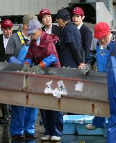 Crown Prince Fumihito, Prince Hisahito in disaster-hit city