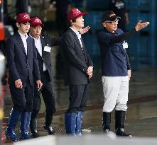 Crown Prince Fumihito, Prince Hisahito in disaster-hit city