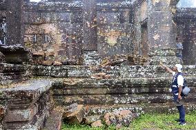 Damage at Temple of Preah Vihear in Cambodia