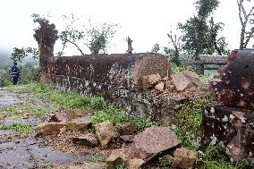 Damage at Temple of Preah Vihear in Cambodia