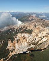 Mt. Tokachi volcano in northern Japan