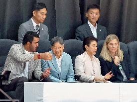 Aichi-Nagoya Asian Games: Emperor watches basketball match