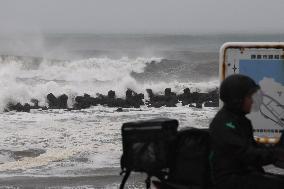 Typhoon in eastern Japan