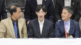 Aichi-Nagoya Asian Games: Prince Hisahito watches sepaktakraw match