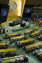Japan PM Takaichi addresses U.N. assembly