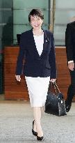 Japan PM Takaichi returns home