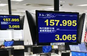 Japan's 10-year gov't bond yield hits 30-year high