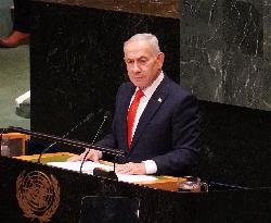 Israeli PM Netanyahu addresses U.N. General Assembly